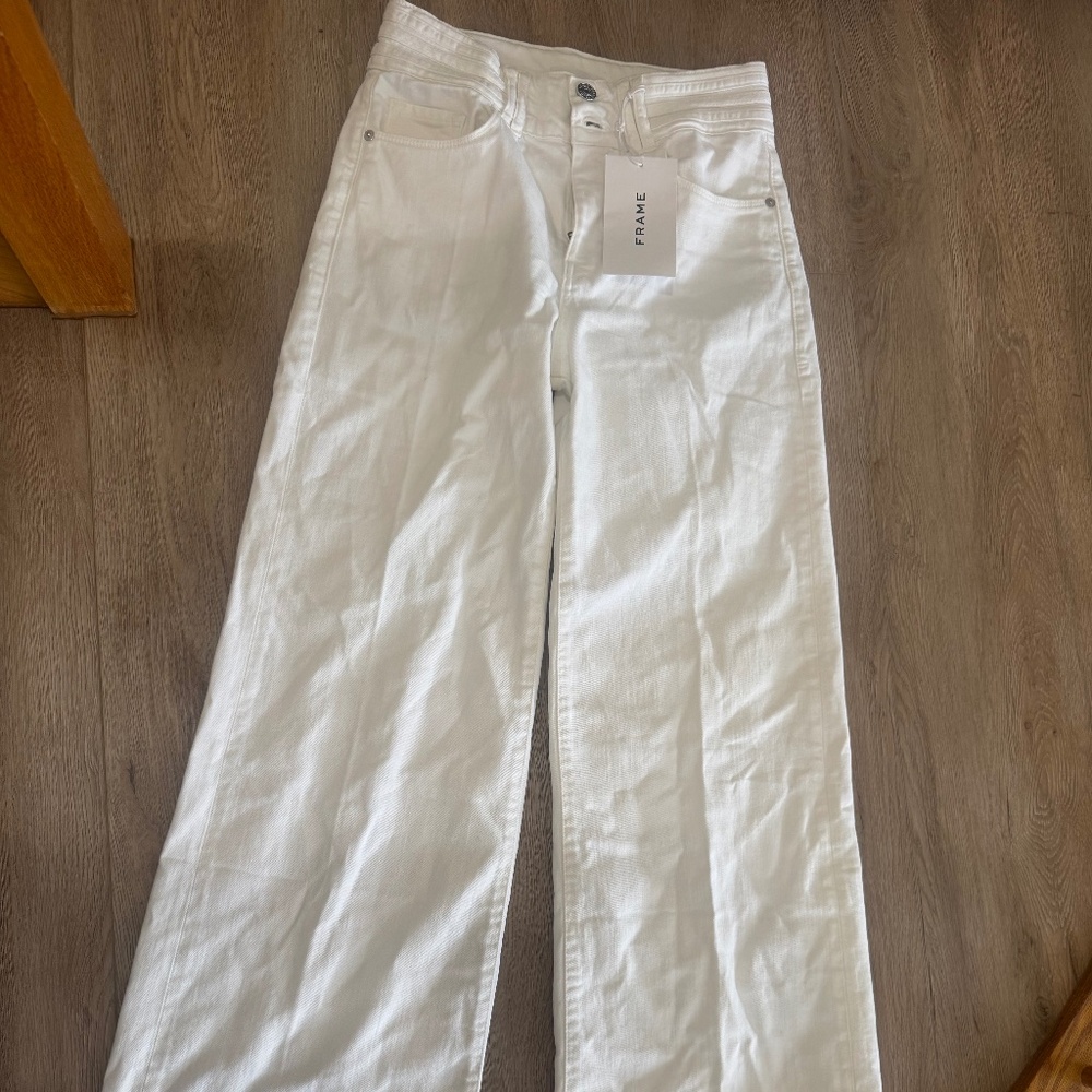 Frame wide leg denim